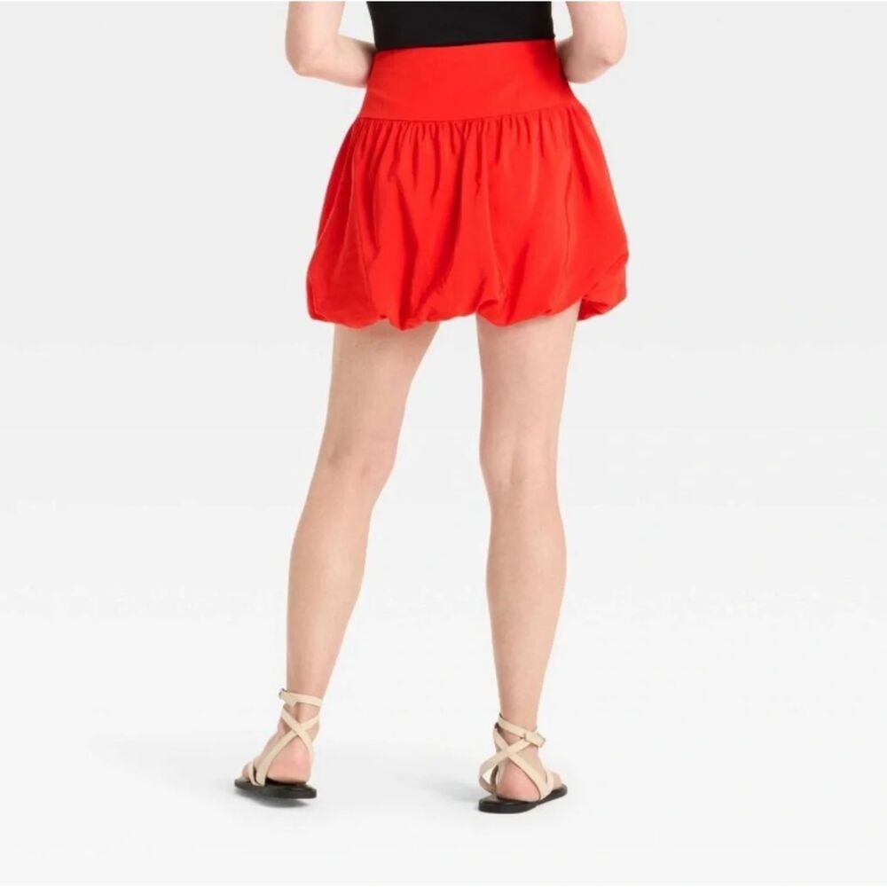 Red Mini Bubble Skirt - A New Day - Womens size 6 NWT - Preppy tenniscore - Picture 3 of 8